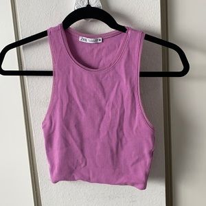 Pink cropped tank